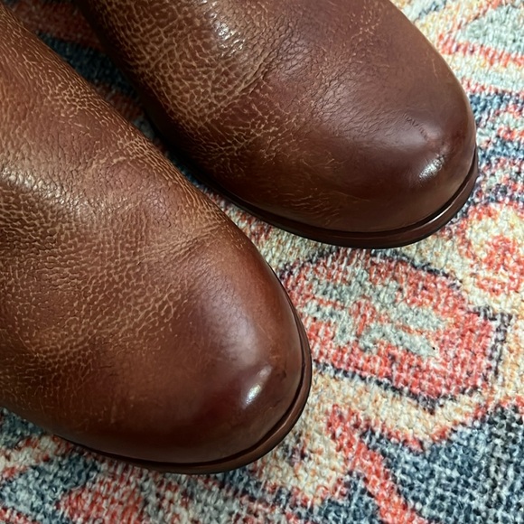 Kork Ease Natalya Cognac Brown Leather Wedge Booties - Picture 13 of 15